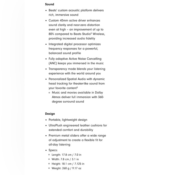 Beats Studio Pro Bluetooth Wireless
Headphones in Sandstone NEW - Picture 13 of 16